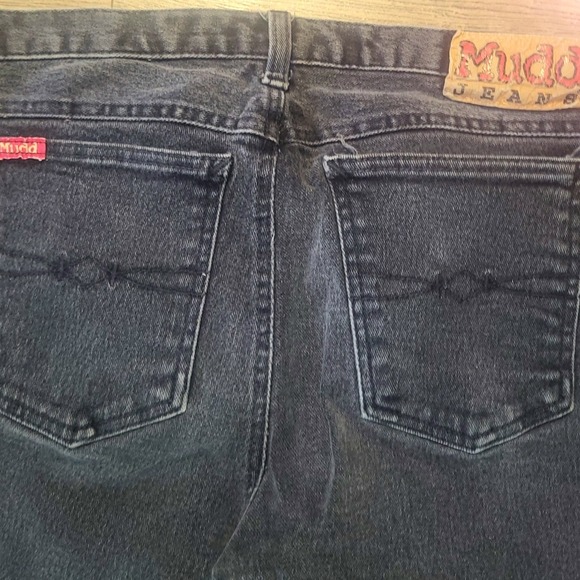 Vintage Juniors Size 11 Mudd Low Rise Flare Faded Black Jeans - Picture 3 of 13